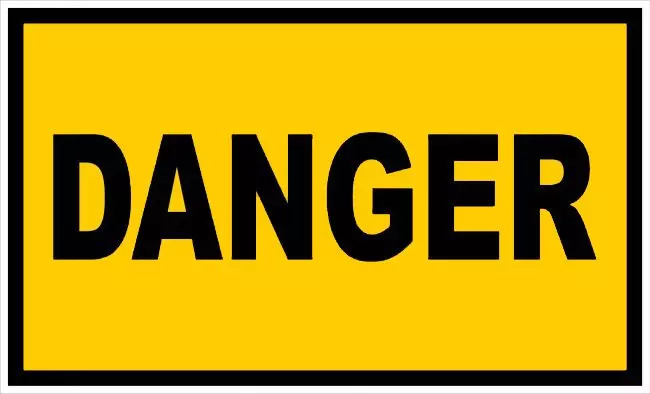 Panneau Danger (texte) - Rigide 330x200mm - NOVAP - 4160153 Panneau Danger (texte) - Rigide 330x200mm - NOVAP - 4160153