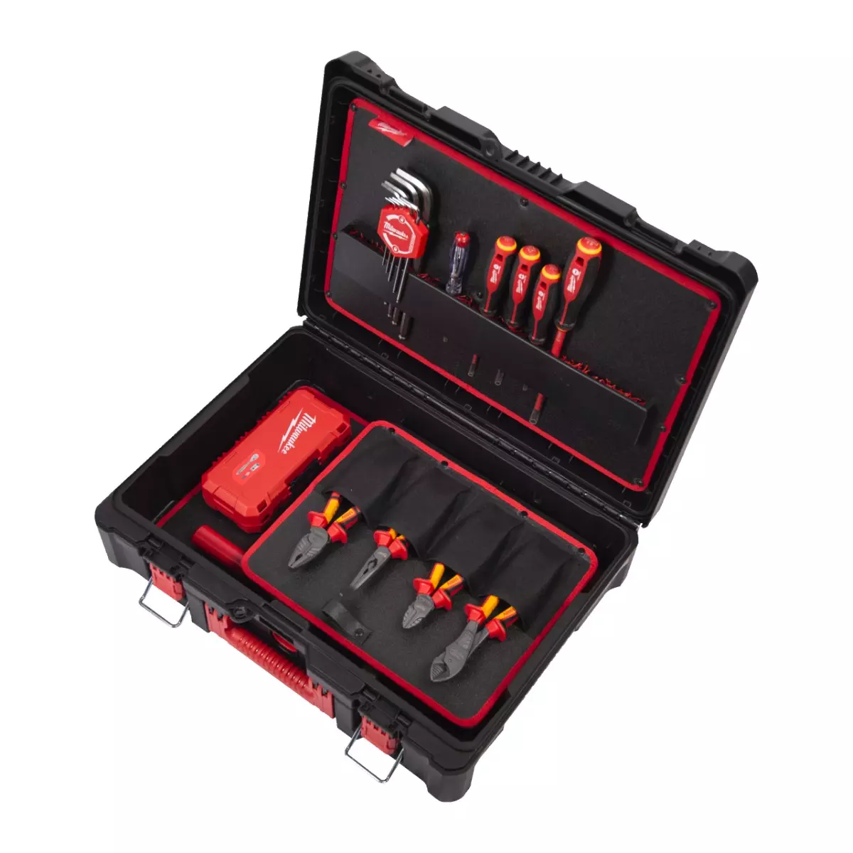 PACKOUT™ Ensemble d'Outils en Coffret - 62 pièces - pour Électriciens - MILWAUKEE - 4932499466 PACKOUT™ Ensemble d'Outils en Coffret - 62 pièces - pour Électriciens - MILWAUKEE - 4932499466