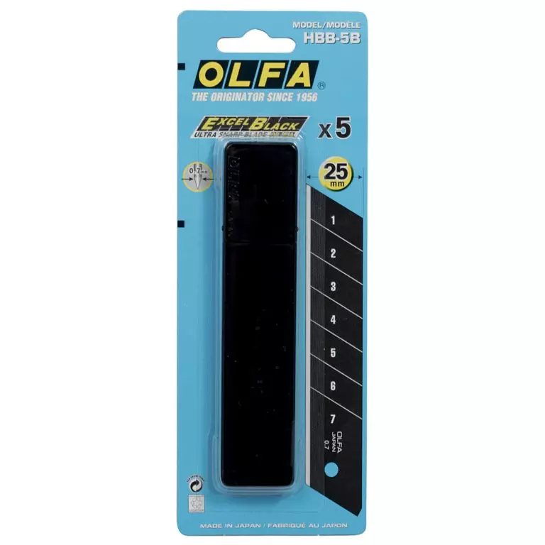 5 lames OLFA HBB-5B Speed Blade de 25 mm - CARPENTRAS SIGN - OL21074 5 lames OLFA HBB-5B Speed Blade de 25 mm - CARPENTRAS SIGN - OL21074