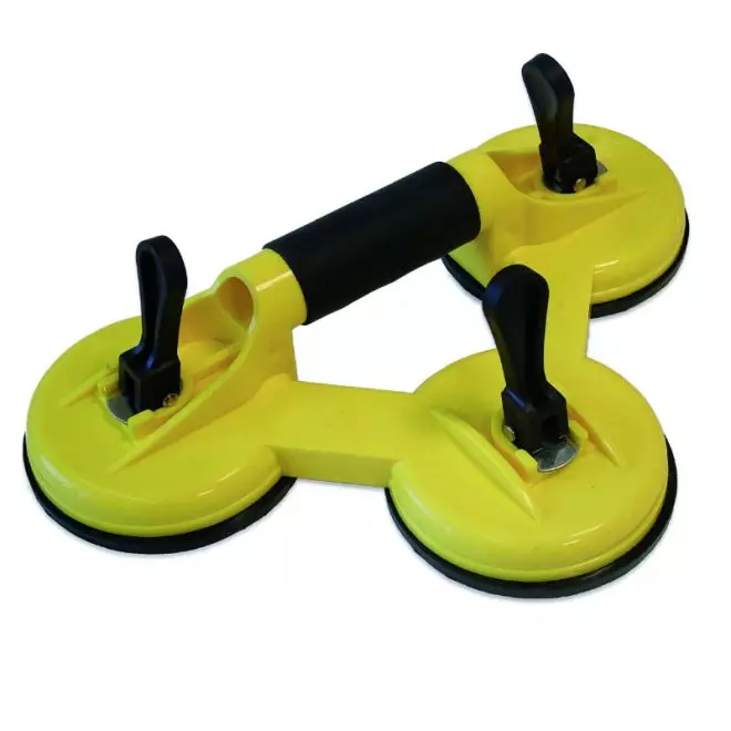 Triple ventouse à poignée anti-dérapante METRICA 160 kg - 50545
