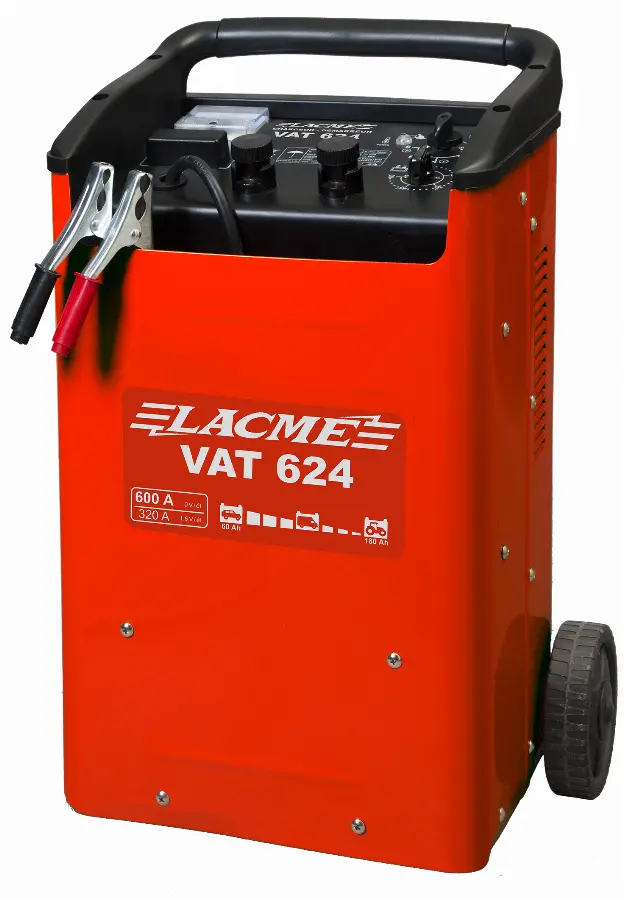 Chargeur Démarreur de Batterie LACME Vat 624 12 V/24 V. Charge 60 A. démarre 600 A - 510610