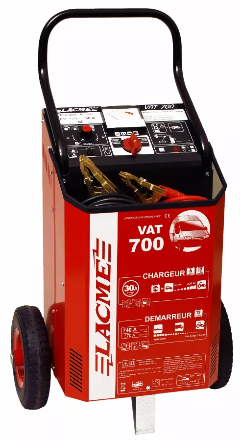 Chargeur Demarreur de Batterie LACME Vat 700 12 V. Charge 30 A. demarre 700 A - 510700