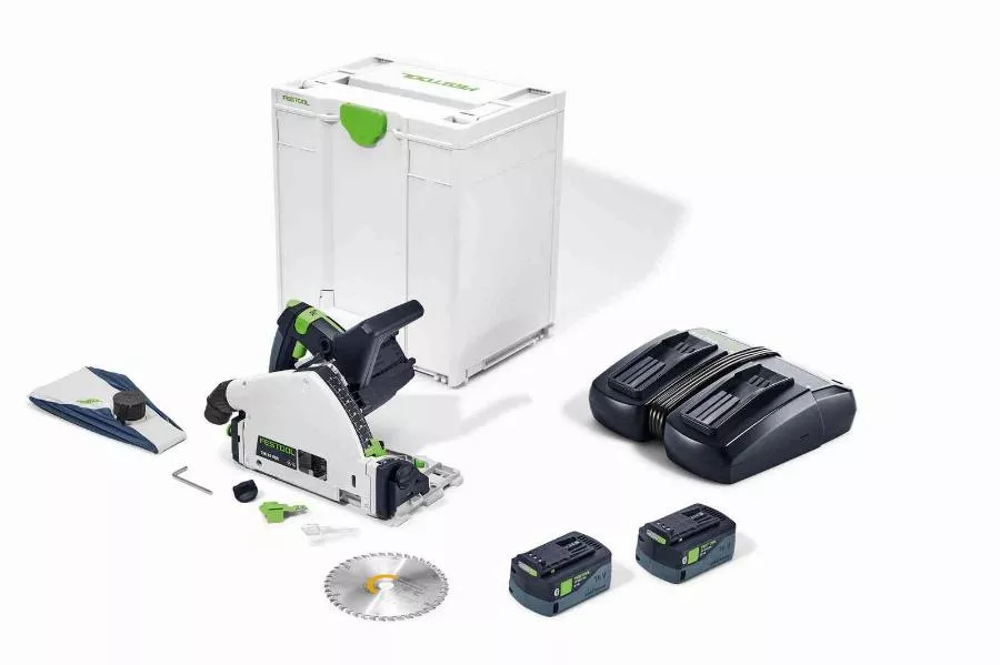 Scie plongeante FESTOOL TSC 55 5.0 KEBI-PLUS/XL - 2 batteries 18V 5.0Ah + lame de scie Ø 160 mm - 577342