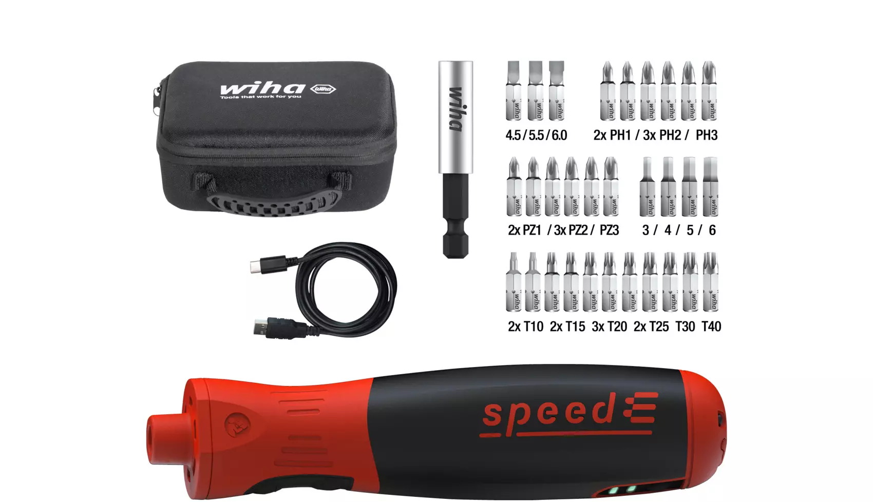 Jeu de tournevis électriques rechargeables 47 pièces, kit d'outils de Jeu de tournevis électriques rechargeables 47 pièces, kit d'outils de