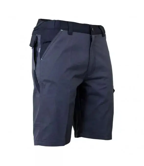 Bermuda LMA LEBEURRE fondeur bicolore multipoches gris sombre/noir - 6089 FONDEUR GRIS SOMBRE/NOIR