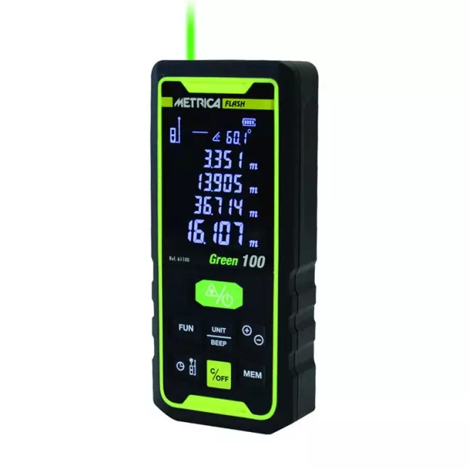 Télémètre laser METRICA Flash Green 100 100m - 61100 Télémètre laser METRICA Flash Green 100 100m - 61100