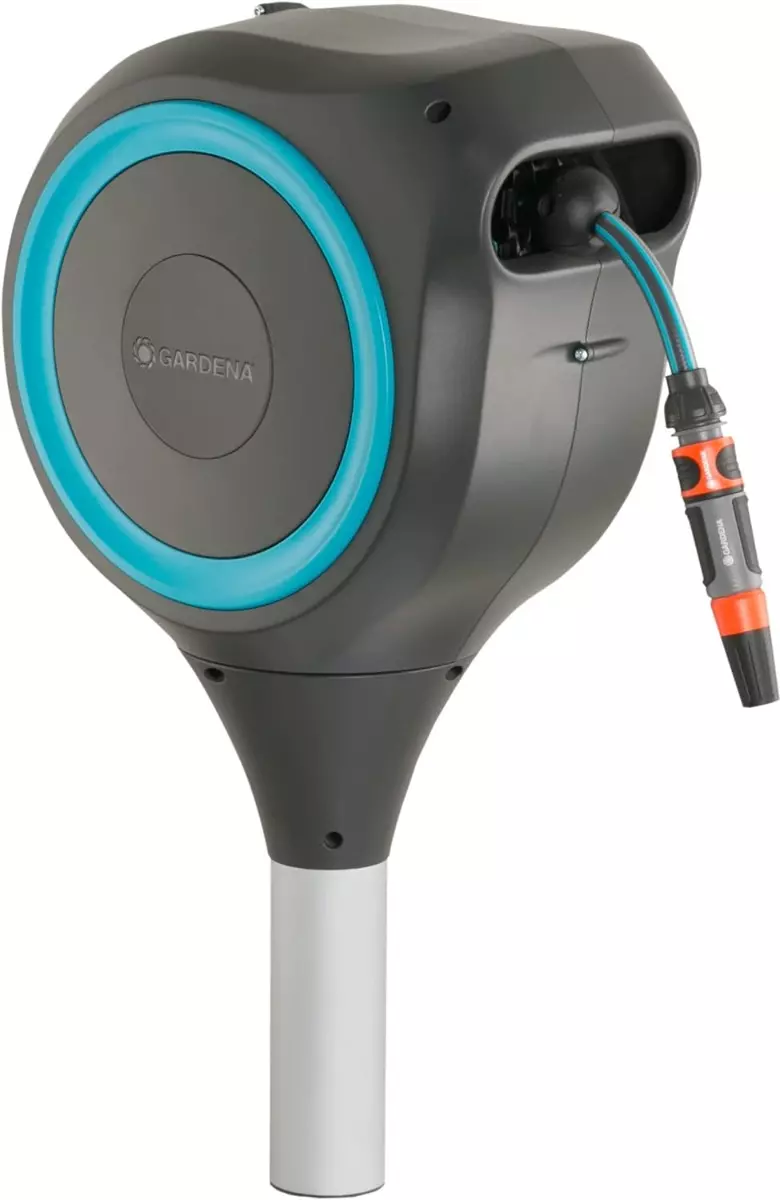 Dévidoir automatique sur pic RollUp M - 20 m - GARDENA - Bleu turquoise - 18614-20 Dévidoir automatique sur pic RollUp M - 20 m - GARDENA - Bleu turquoise - 18614-20