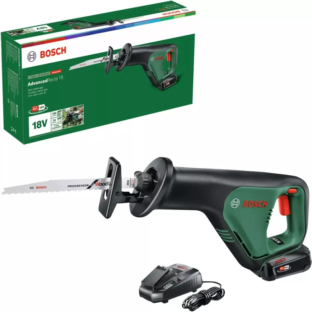 Scie sabre Advanced Recip 18 - BOSCH - avec 1 batterie 18V 2.5Ah - chargeur - 06033B2403 Scie sabre Advanced Recip 18 - BOSCH - avec 1 batterie 18V 2.5Ah - chargeur - 06033B2403