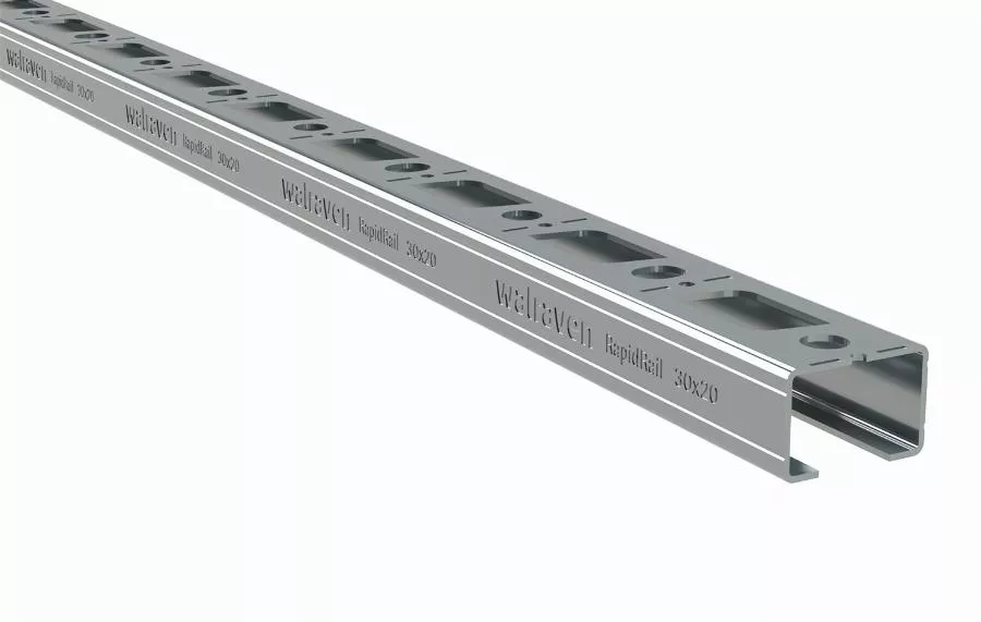 Rail de montage  RapidRail - 30 x 20 mm 2 mètres GS - WALRAVEN - 650530202