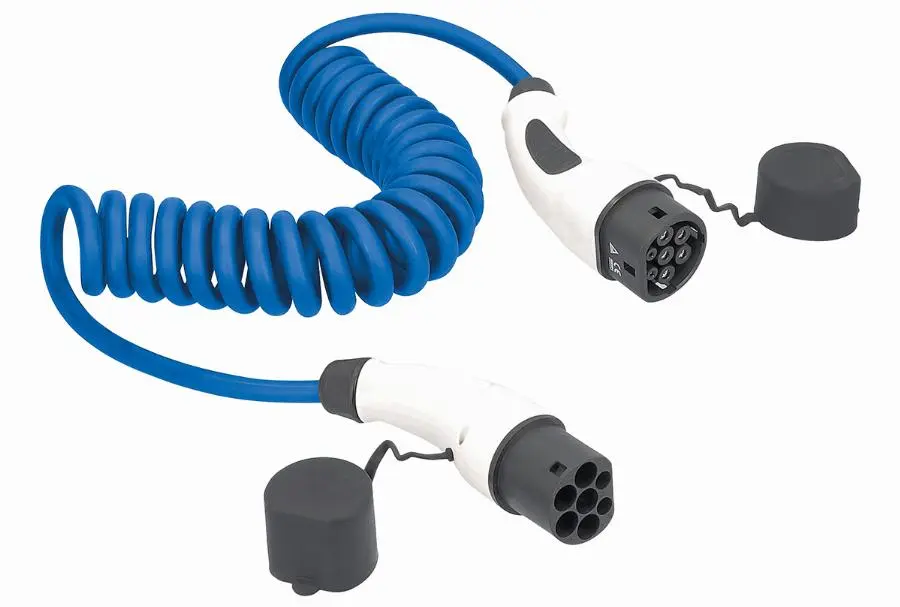 Câble de charge spirale pour voiture électriques mode 3 IP46 - SCHWABE - 65123