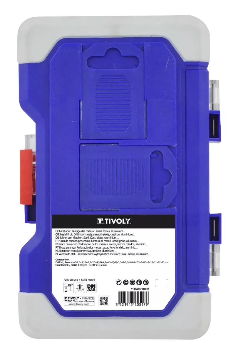 10 forets métaux Premium TSP HSS taillés meulés - affûtage étagé - 1 à 10 mm - TIVOLY
