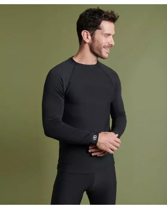 Tee-shirt DAMART Col rond Manches longues - Noir - T.3XL - 69122 Tee-shirt DAMART Col rond Manches longues - Noir - T.3XL - 69122