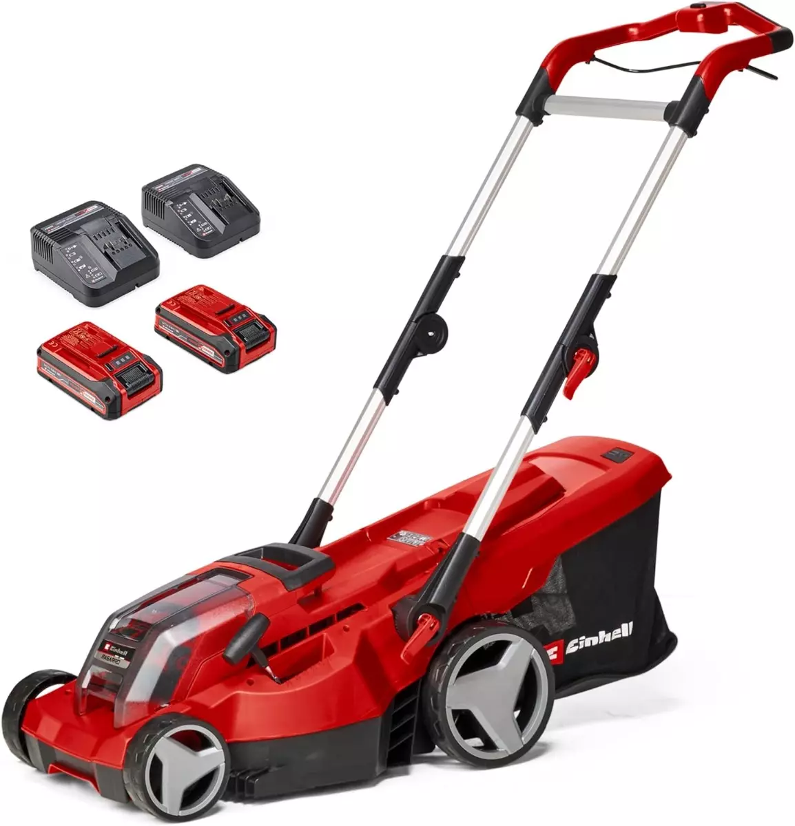 Tondeuse à gazon sans fil GE-CM 36/36 Li - EINHELL - avec 2 batteries 18V 3,0 Ah - 2 chargeurs - 3413282 Tondeuse à gazon sans fil GE-CM 36/36 Li - EINHELL - avec 2 batteries 18V 3,0 Ah - 2 chargeurs - 3413282