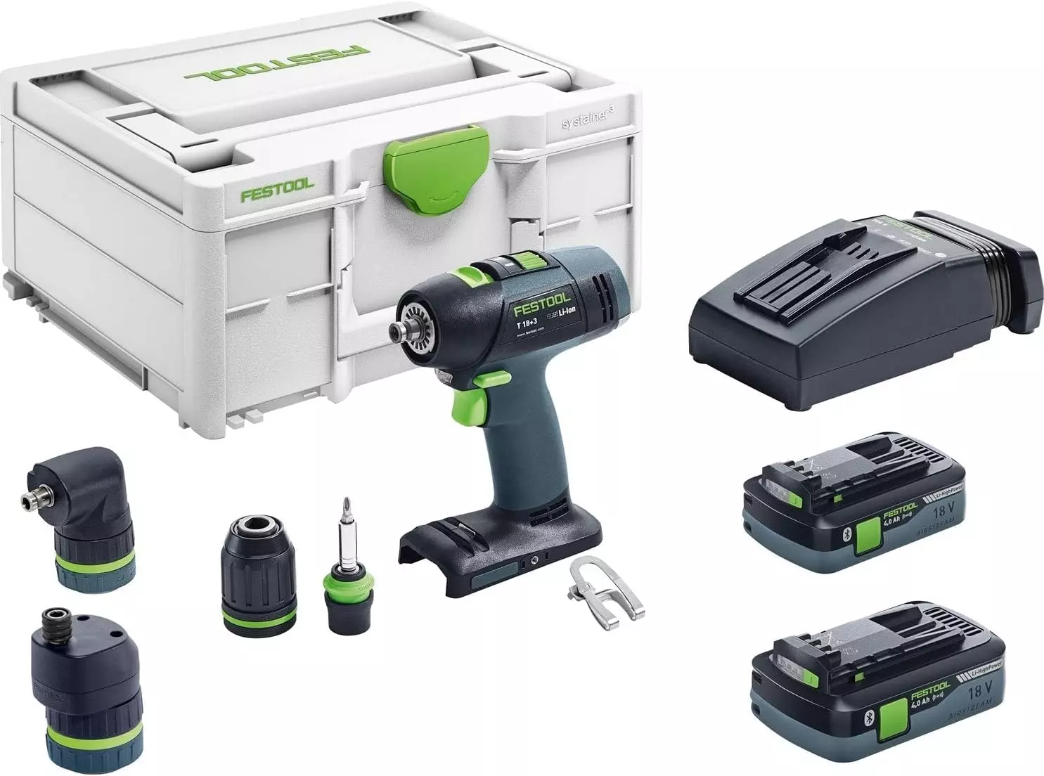 Perceuse visseuse sans fil T 18+3 HPC 4.0 I-Set - FESTOOL - avec 2 batteries 18V 4.0Ah - chargeur - accessoires - Systainer - 576989 Perceuse visseuse sans fil T 18+3 HPC 4.0 I-Set - FESTOOL - avec 2 batteries 18V 4.0Ah - chargeur - accessoires - Systainer - 576989