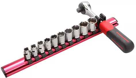 Jeu de 11 outils 1/4'' sur rack aimanté SAM OUTILLAGE - 73-RJ11R