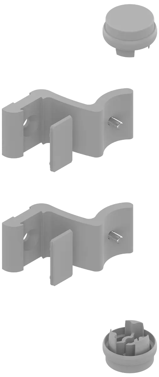 Kit support poignée Diva XI LA CROISÉE DS Ø 35 - Alu 9006 B3 - DS7328-007 Kit support poignée Diva XI LA CROISÉE DS Ø 35 - Alu 9006 B3 - DS7328-007