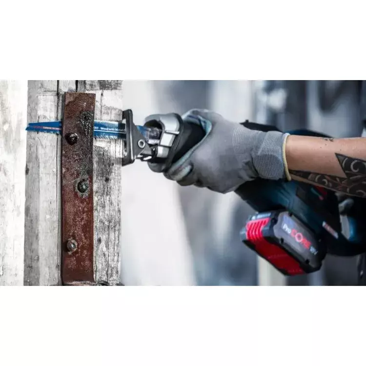 LAME SCIE SABRE DEMOLITION CARBURE AX L230mm (5) BOIS AVEC CLOUS CAP 10-175mm