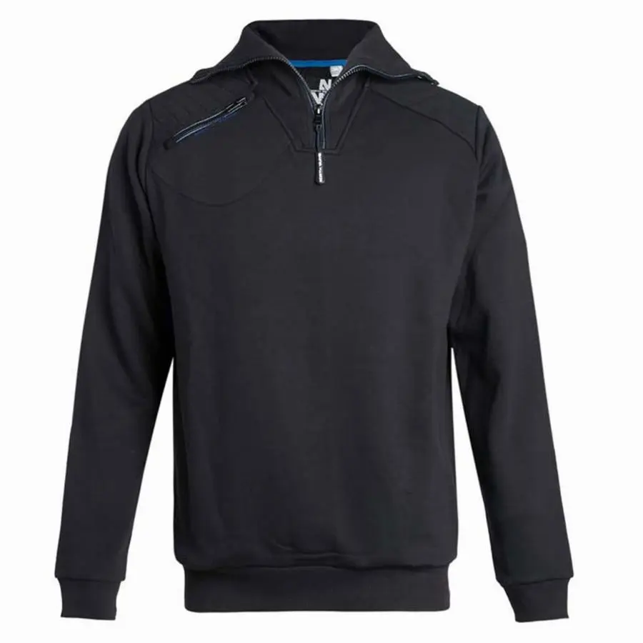 Pull Longueur Largo North Ways | Maille Style Sweat | Noir | Poche Bras | Renforts épaules/coudes