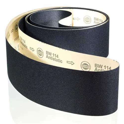 Bandes BW 114 P80 120x7800mm UB2-joint a recouvrement, abrasif meule - HERMES - 6033651