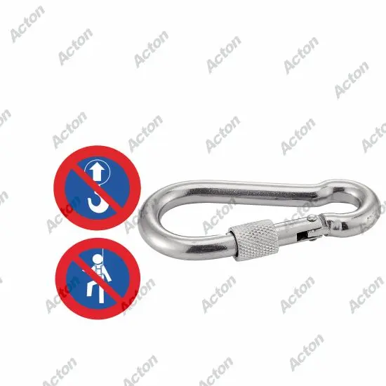 Mousqueton Avec Vis de Sécurité Inox A4 L.60 mm - ACTON - Bte 5 - 649166