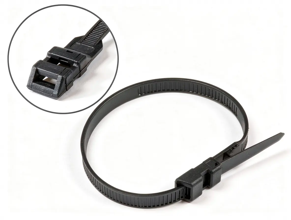 Collier lien Nylon 6.6 (Modèle : PLBD1) Tête double - 9 x 265 mm - Noir - Sachet de 100 - ACTON - PLBD1 9X265