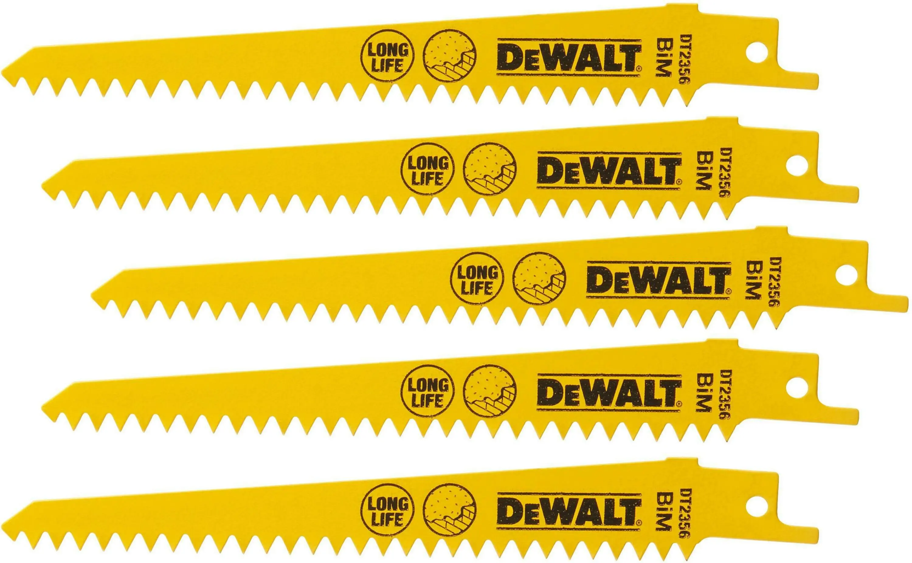 Lame de scie sabre BiM pour applications spéciales - 152 mm - 5 pièces - DEWALT - DT2356-QZ