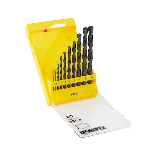 Coffret de forets métal Extrudes DIN 338 (HSS-R) de 1 à 10 mm - DEWALT - DT5911-QZ