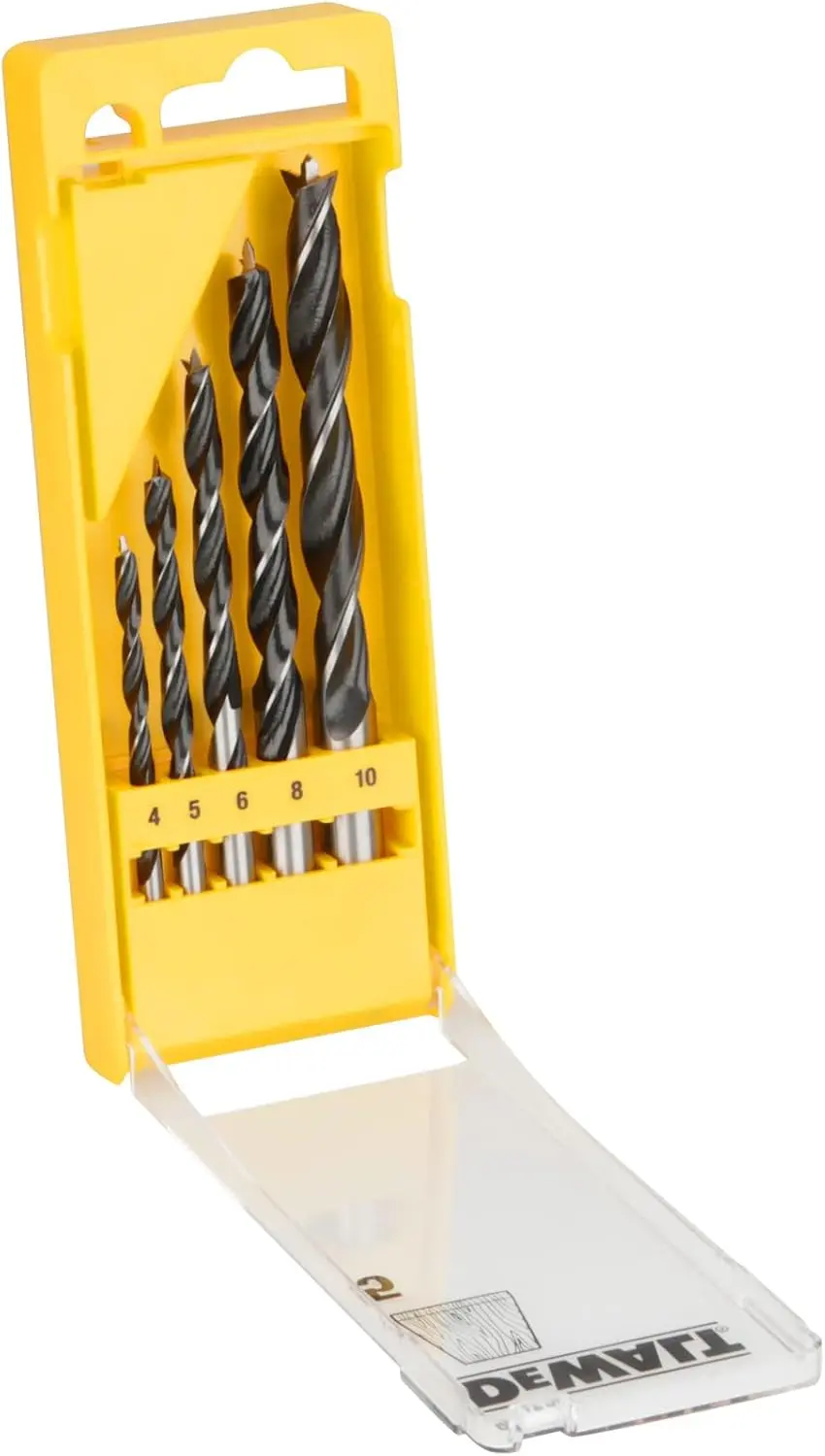 Coffret plastique de 5 mèches à bois 3 pointes - DEWALT - DT4535-QZ