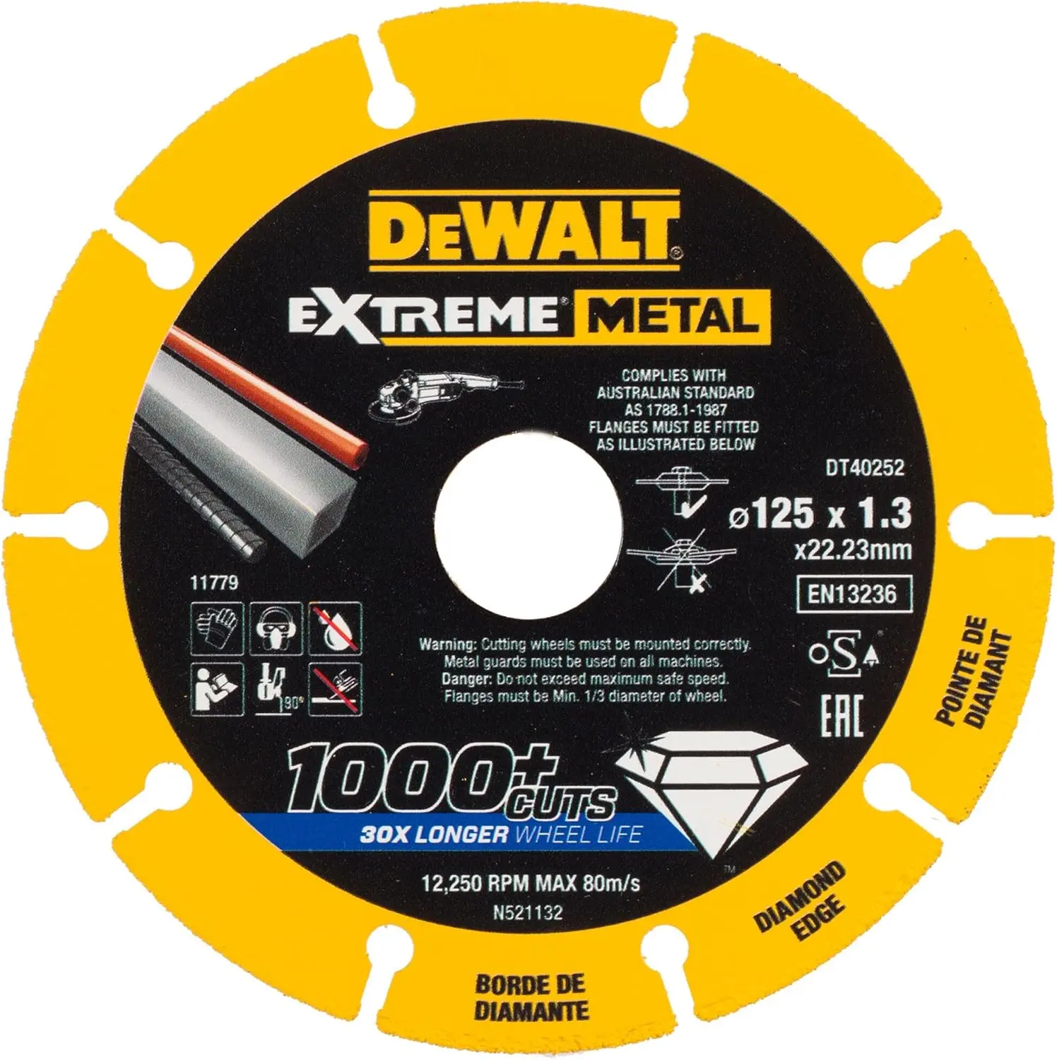 DeWALT Disque diamant EXTREME METAL 125 x 1,3 mm