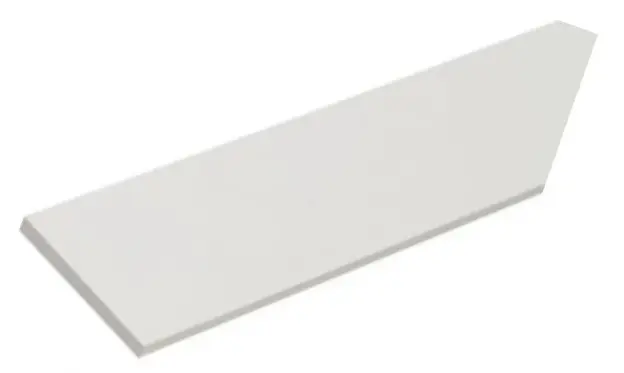 Profil plat 40PL - 40 mm x 2.6 m - blanc - PRUNIER - PBP40PL