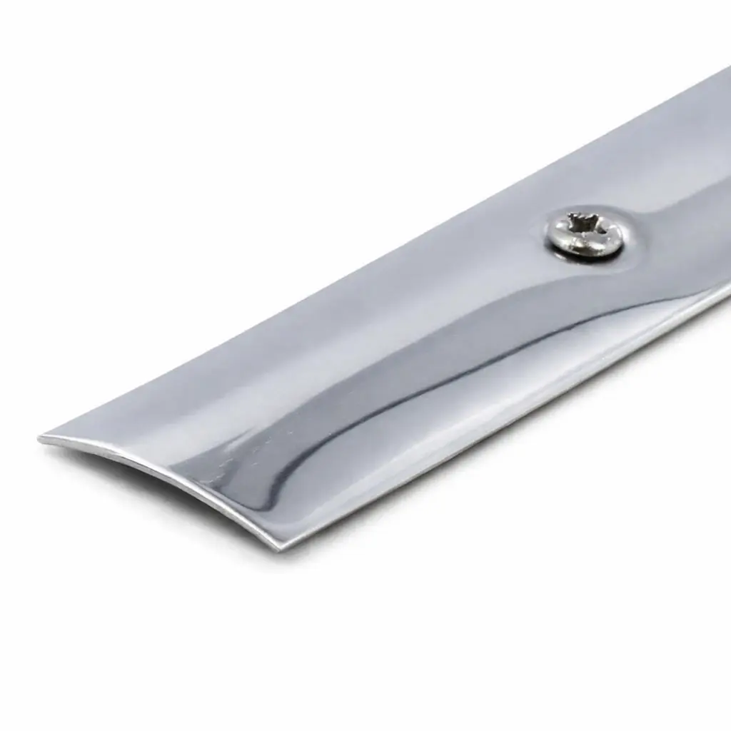 Seuil demi-bombé pré percé L.93cm x larg.45mm Inox - DINAC - 70 33 02