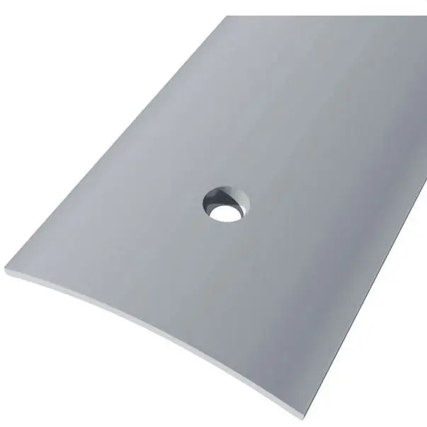 Seuil demi-bombé pré percé - 30 mm x 83 cm - Acier laitonné - ELTON - 0010608312B