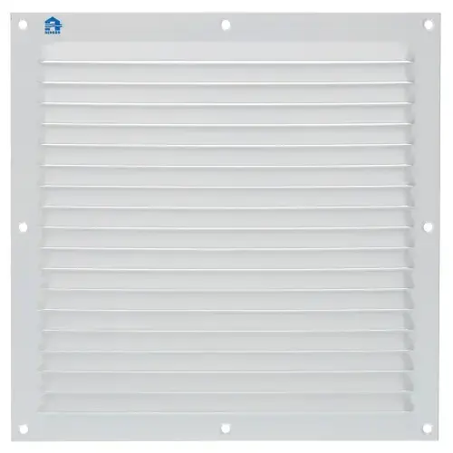Grille à persienne alu blanc 150x150 + moustiquaire 436-M - RENSON - 8693