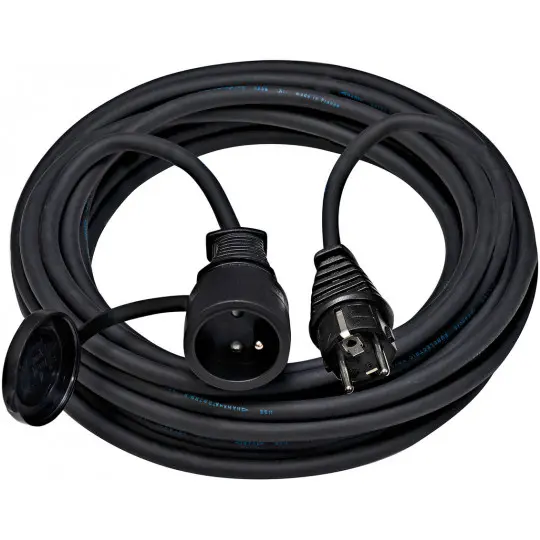 Rallonge électrique 10m H07RN-F 3G2,5, noire - BRENNENSTUHL - 1169331