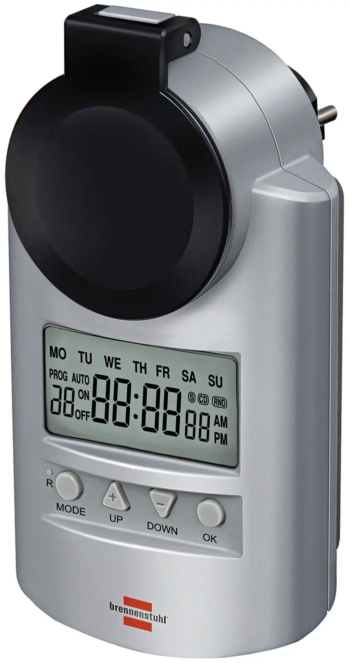Programmateur hebdomadaire digital Primera-Line DT IP44 - Gris - BRENNENSTUHL - 1507491