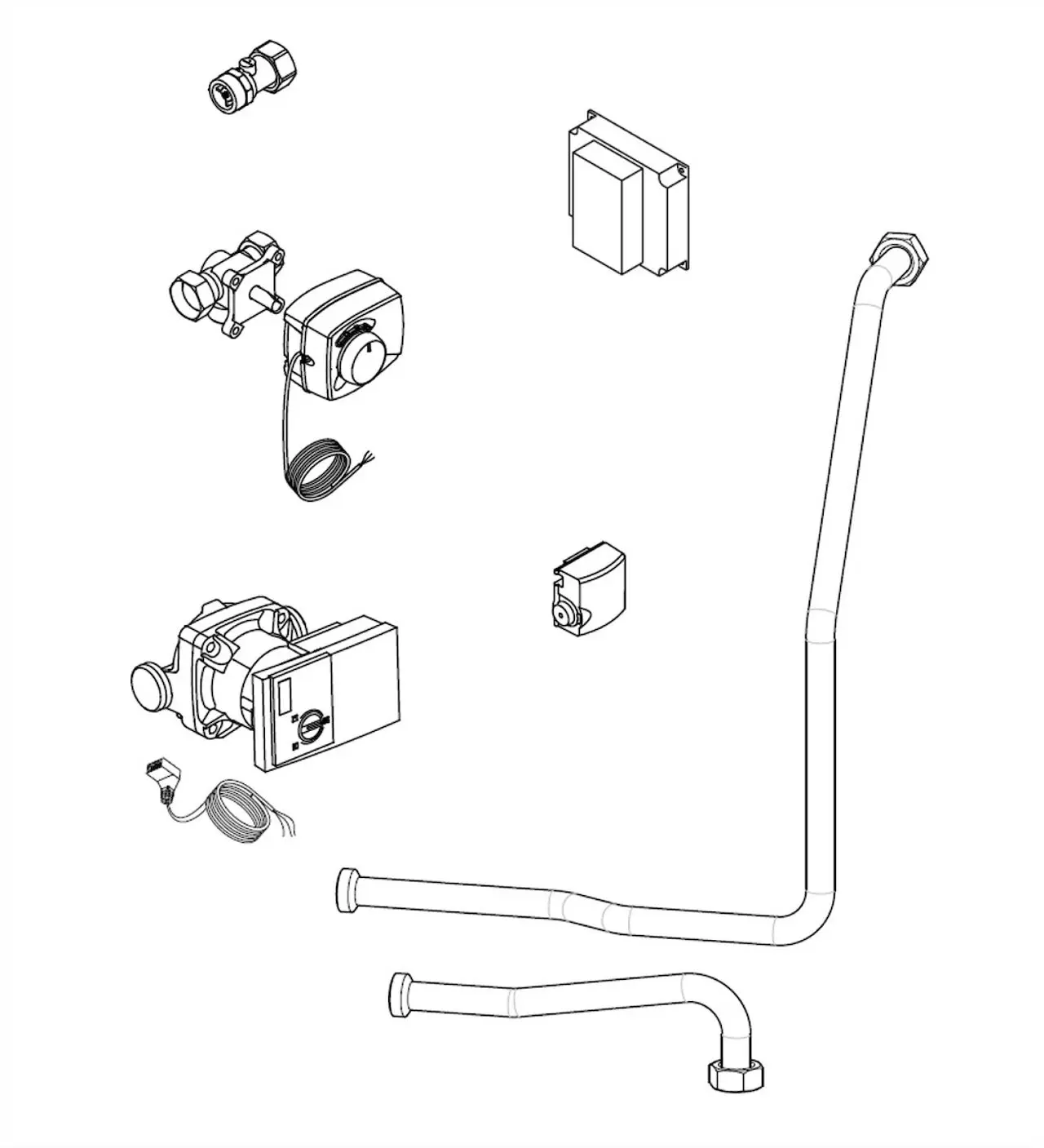 Kit 2ème circuit vanne basse température pour chaudière fioul - ATLANTIC - 074604