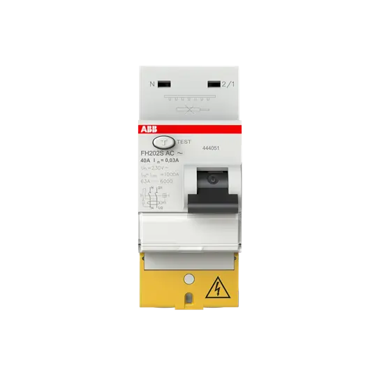 INTERRUPTEUR DIFFÉRENTIEL ABB- FH202S - 2P - 40A - 30MA - TYPE AC-UNIVERSEL AUTO