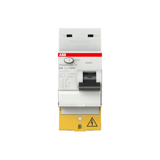 INTERRUPTEUR DIFFÉRENTIEL ABB- FH202S - 2P - 63A - 30MA - TYPE AC-UNIVERSEL AUTO