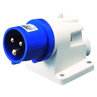 SOCLE MURAL MALE IEC CON.SAIL.PR.90° 2P+T 16A 230V 6H
