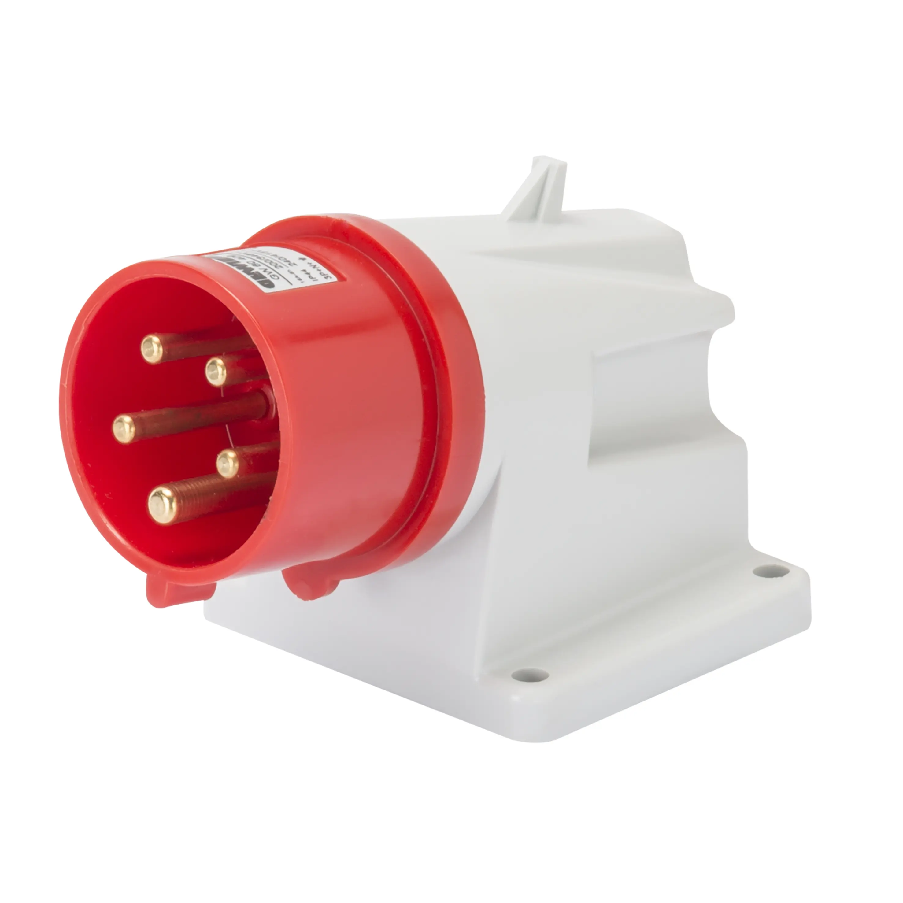 SOCLE MURAL MALE IEC CON.SAIL.PR.90° 3P+N+T 16A 400V 6H