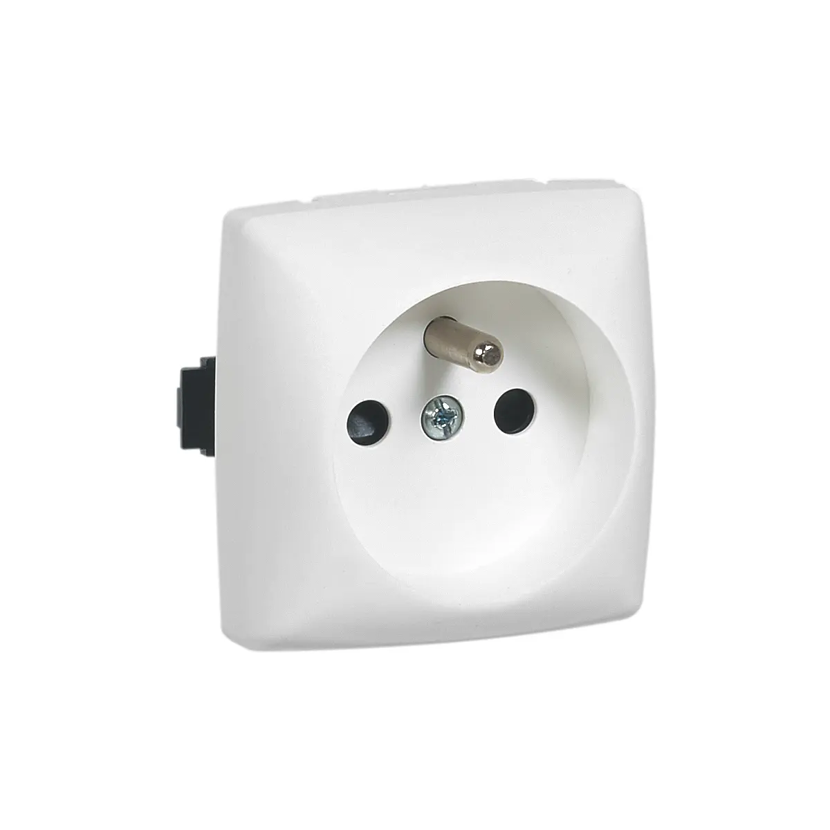 Prise de courant 2P+T bornes automatiques Appareillage saillie composable -blanc
