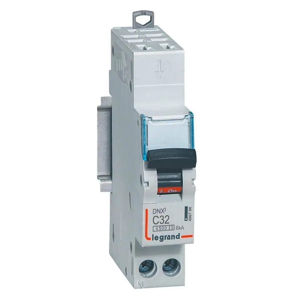 Disjoncteur DNX³ 4500 - auto/vis - U+N 230V~ 32A - 4,5kA - courbe C - 1 module