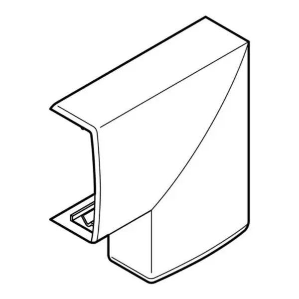 ANGLE PLAT POUR MOULURE KEVA 22MMX12MM - PVC BLANC ARTIC