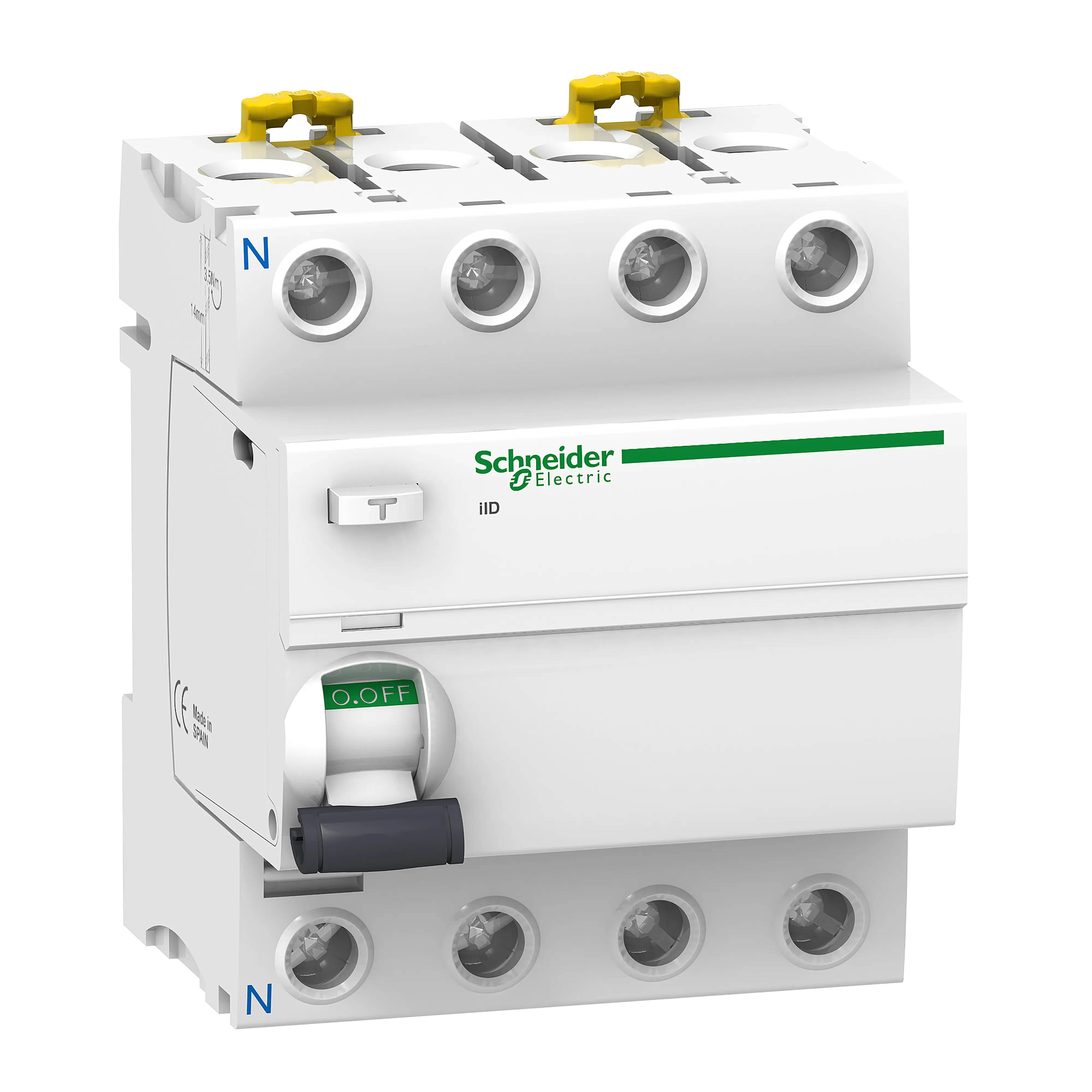 Acti9, iID interrupteur différentiel 4P 63A 30mA type AC - SCHNEIDER ELECTRIC - A9R11463