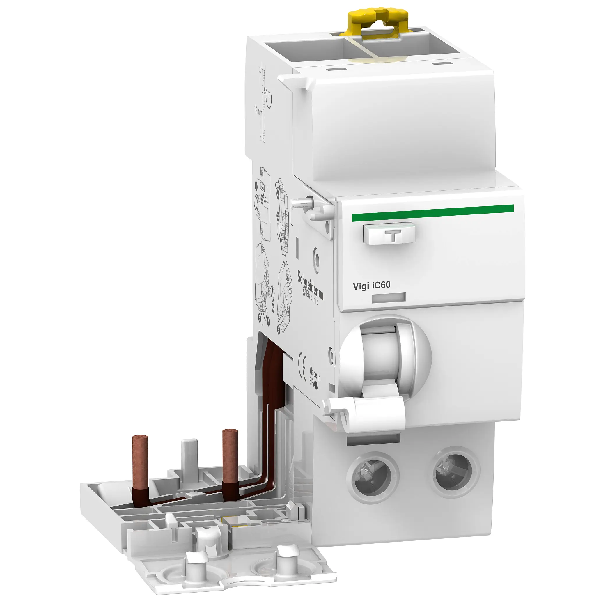 Acti9 Vigi iC60 - Bloc diff 230Vca (Ph/N) - 2P - 63A - 30mA - Type AC - SCHNEIDER ELECTRIC - A9V11263