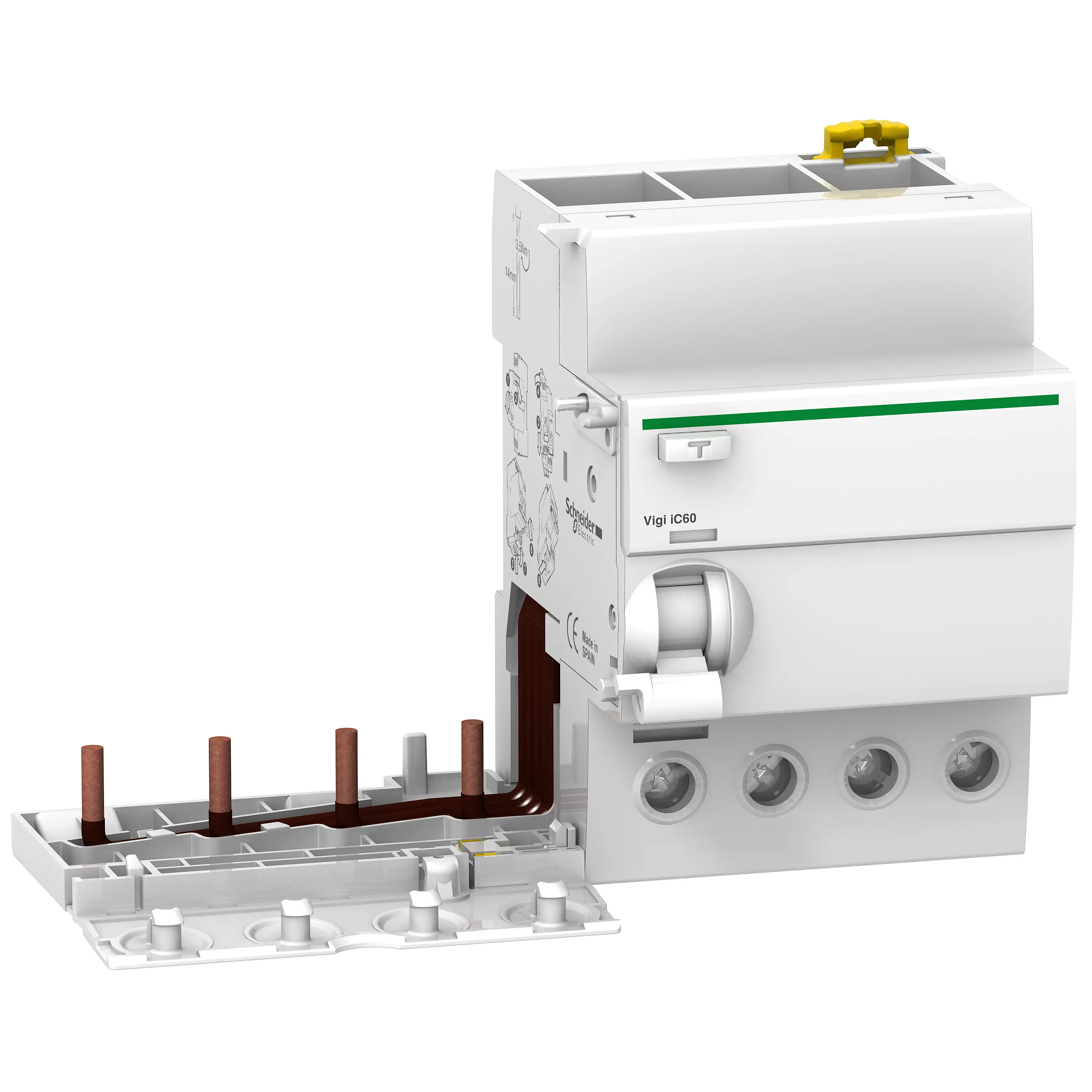 Acti9 Vigi iC60 - Bloc diff 400Vca (PH/Ph) - 4P - 63A - 30mA - Type AC - SCHNEIDER ELECTRIC - A9V11463