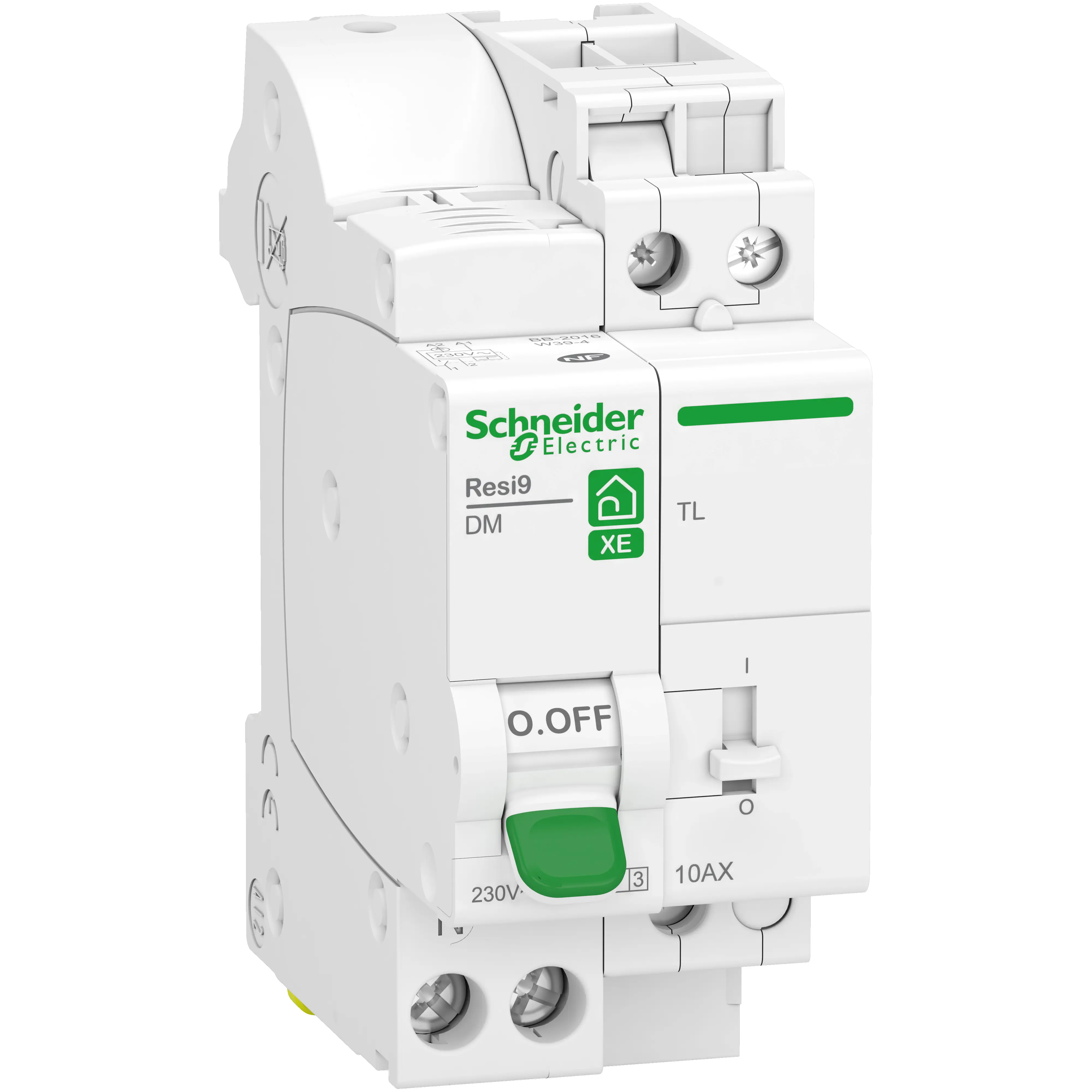 Resi9 XE - combiné disj+télérupteur - 1P+N - 10A - courbe C - embrochable - SCHNEIDER ELECTRIC - R9ECL610