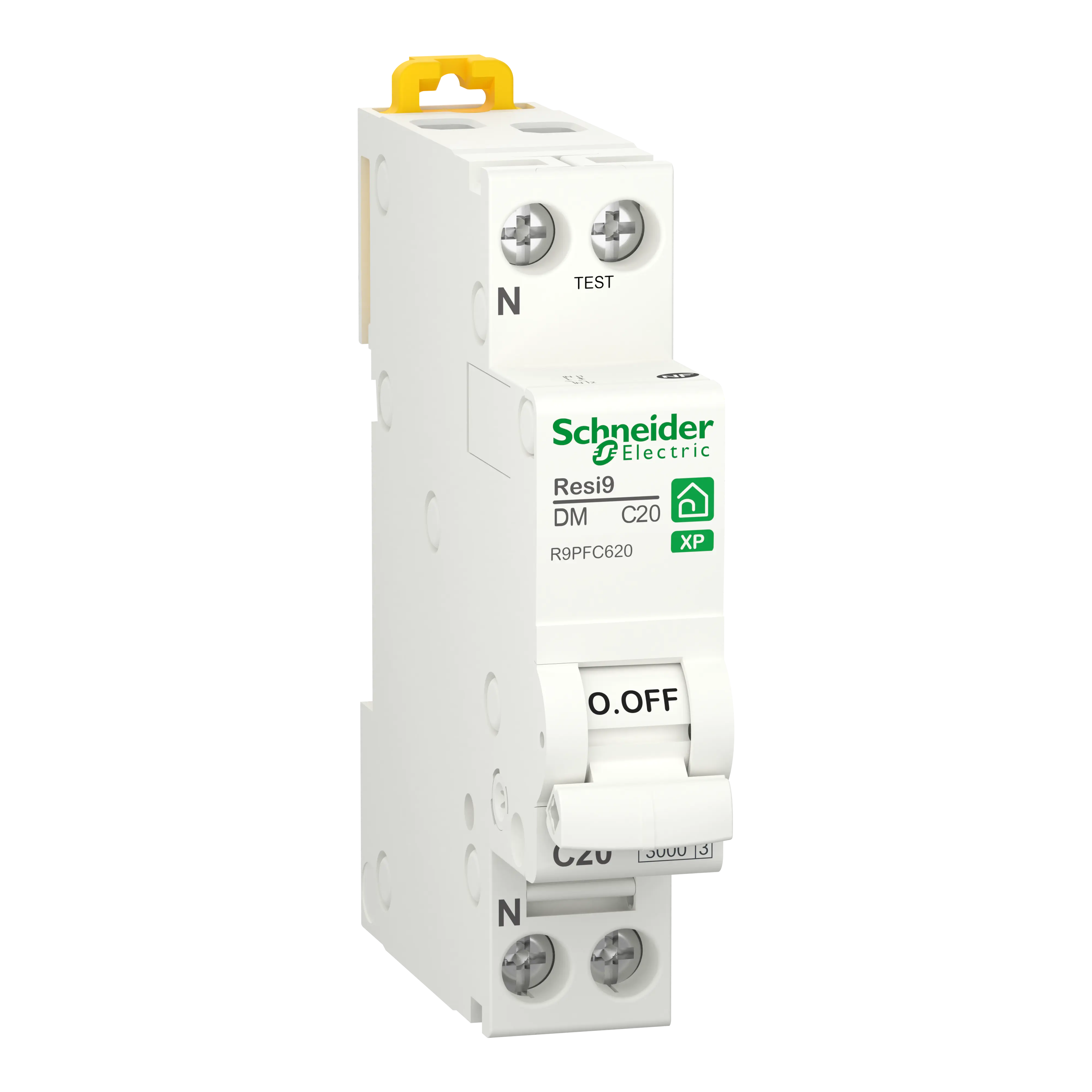 Resi9 - disjoncteur modulaire - 1P+N - 20A - courbe C - peignable - SCHNEIDER ELECTRIC - R9PFC620
