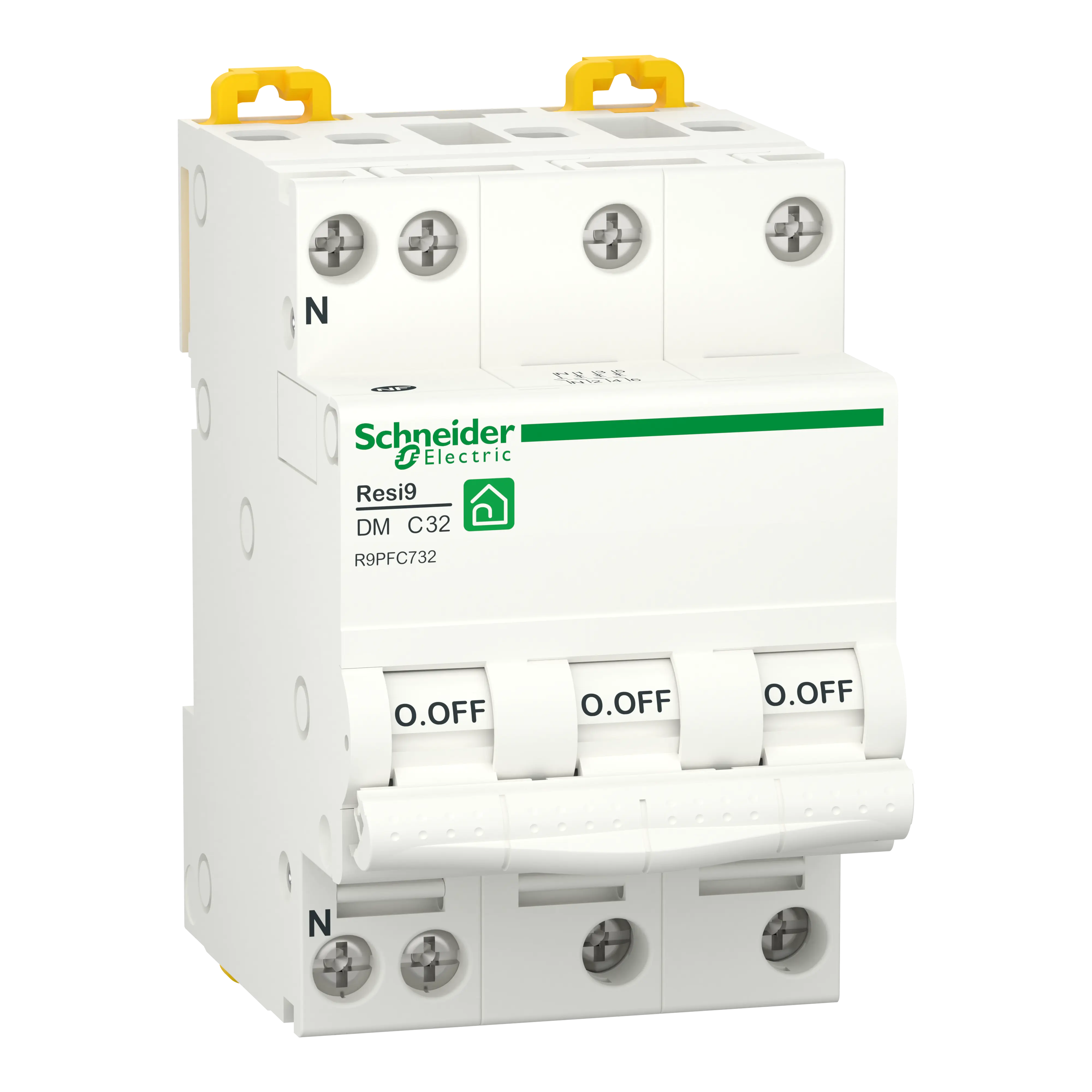 Resi9 - disjoncteur modulaire - 3P+N - 32A - courbe C - peignable - SCHNEIDER ELECTRIC - R9PFC732