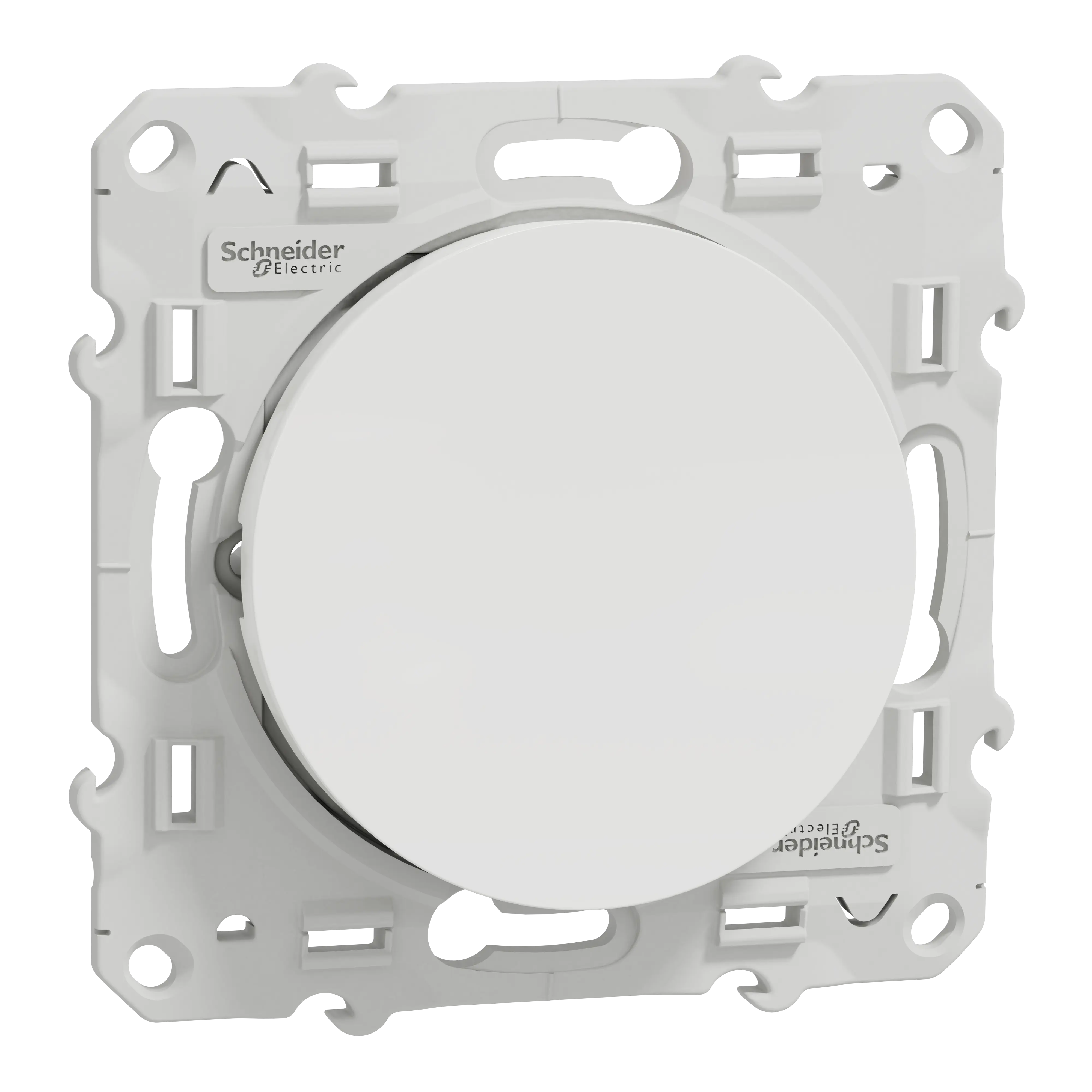 Schneider Electric Odace S525204 - Interruttore Deviatore 10 AX Bianco - Connessione Rapida A Griffe - Dimensioni 71x71x44 Mm